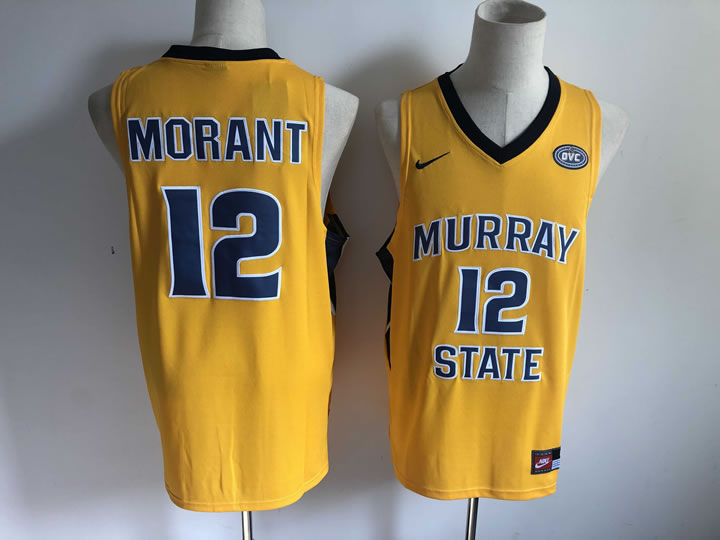 Murray State 12 Ja Morant Yellow Nike College Basketball Jersey,We sell and wholesale Murray State 12 Ja Morant Yellow Nike College Basketball Jersey on line form chian!